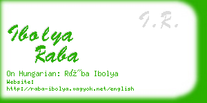 ibolya raba business card